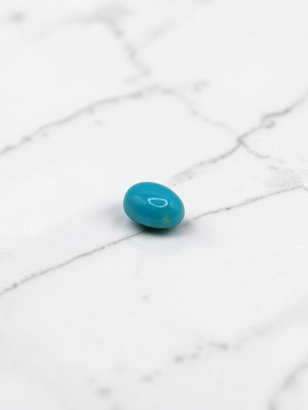 1.24 Carat Oval Cabochon Sleeping Beauty Turquoise Gemstone
